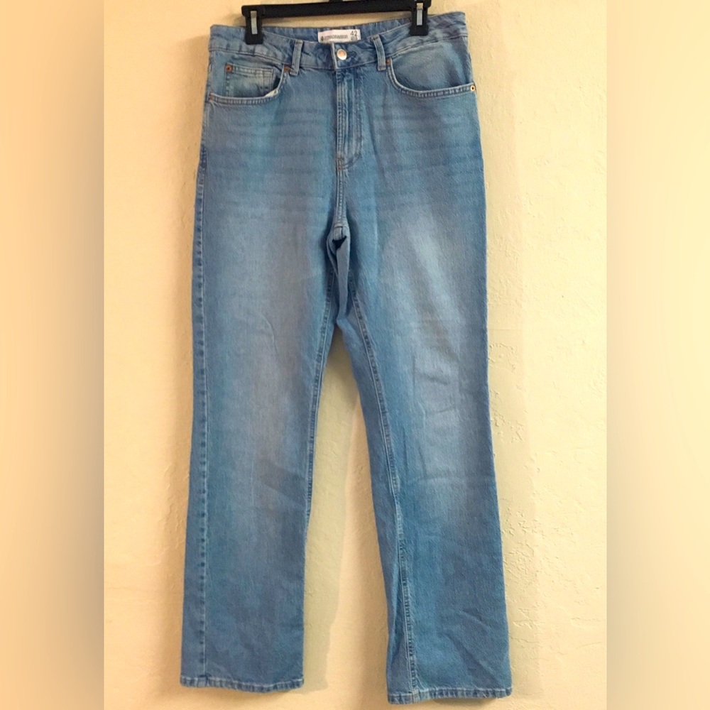 Stradivarius Straight Leg Jeans 10 Blue 90’s Style